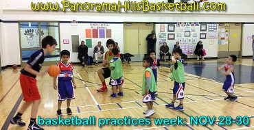 Panorama Hills Basketball Practice Week: Nov 28-30