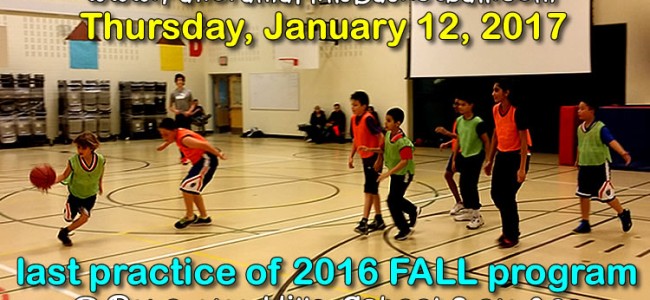 BASKETBALL practice: January 12 2017 BASKETBALL practice: January 12 2017