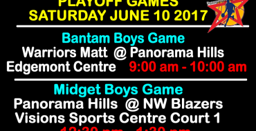 BANTAM & MIDGET boys PLAYOFF GAMES JUNE 10