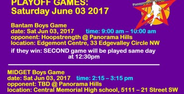 SPRING LEAGUE PLAYOFF games JUNE 03 2017