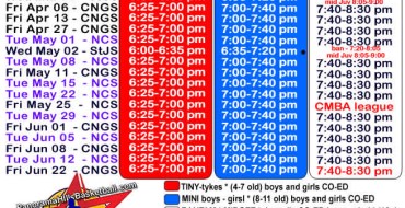 2018 Spring Schedule * PanoramaHills / RedStar Basketball