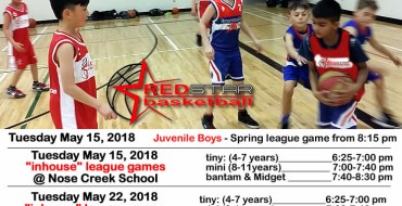 Red Star Basketball practices + Games May 15-22