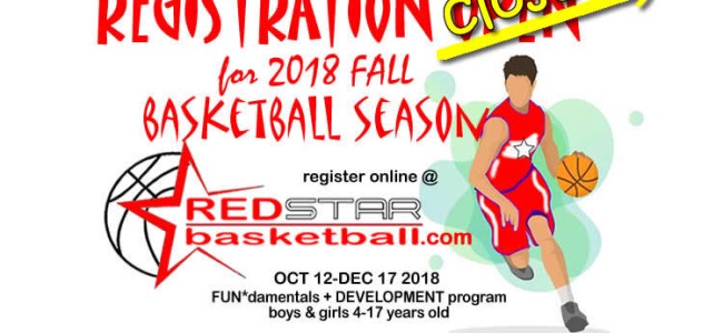 Red Star BASKETBALL for kids * registration CLOSED for 2018 FALL season