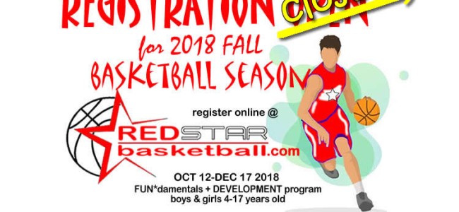 Red Star BASKETBALL for kids * registration CLOSED for 2018 FALL season Red Star BASKETBALL for kids * registration CLOSED for 2018 FALL season