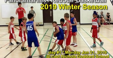PanoramaHills/RedStar Basketball * 2019 WINTER SEASON * day #01 * MON Jan 21 PanoramaHills/RedStar Basketball * 2019 WINTER SEASON * day #01 * MON Jan 21