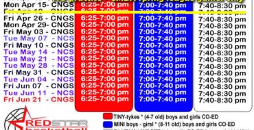 2019 Spring Schedule * PanoramaHills / RedStar Basketball 2019 Spring Schedule * PanoramaHills / RedStar Basketball