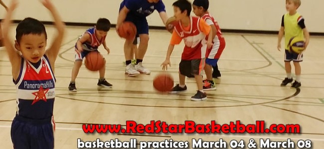 Basketball Practices: Monday March 04 & Friday March 08