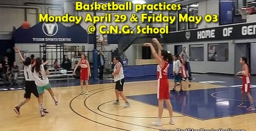 BASKETBALL practices: MONDAY April 29 & FRI May 03 BASKETBALL practices: MONDAY April 29 & FRI May 03