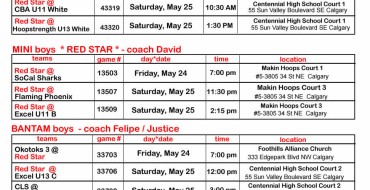 Red Star Basketball  * MAY 24-25 * SPRING League * ELITE boys/girls