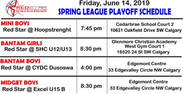 Red Star Basketball * ELITE teams * FRIDAY JUNE 14 – PLAYOFF GAMES Red Star Basketball * ELITE teams * FRIDAY JUNE 14 – PLAYOFF GAMES