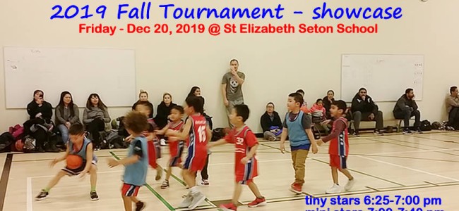 PanoramaHills / RedStar Basketball – 2019 Fall tournament (“in-house”) – showcase Friday Dec 20 2019