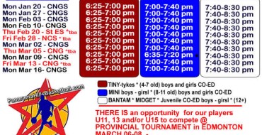 2020 WINTER season Schedule (Jan-March) 2020 WINTER season Schedule (Jan-March)