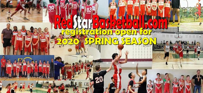 RED STAR Basketball * REGISTRATION open for 2020 SPRING SEASON