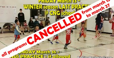 IMPORTANT MESSAGE: ALL PRACTICES CANCELLED  as of MARCH 13