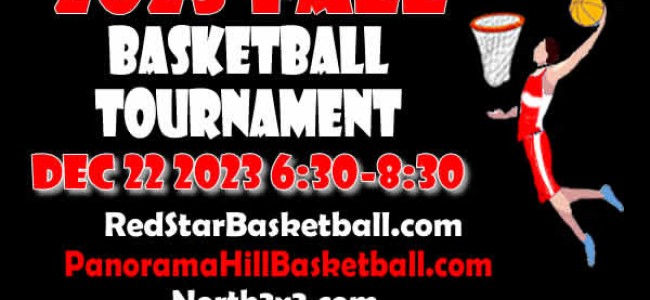 Fri Dec. 22,  BASKETBALL GAME day -the last day of 2023 Red Star FALL program