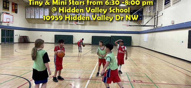 Mini & Tiny Stars – Bonus practice- game time Tue Apr 22 @Hidden Valley School