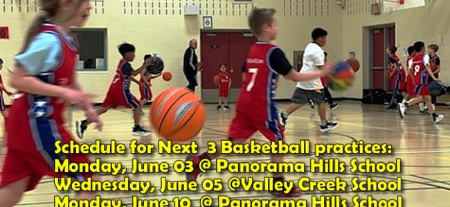 There is NO practice on Friday, May 31 + Schedule for Next  3 Basketball practices There is NO practice on Friday, May 31 + Schedule for Next  3 Basketball practices