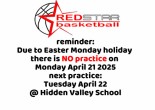 There is NO practice on Monday April 21 – next practice TUESDAY April 22 There is NO practice on Monday April 21 – next practice TUESDAY April 22